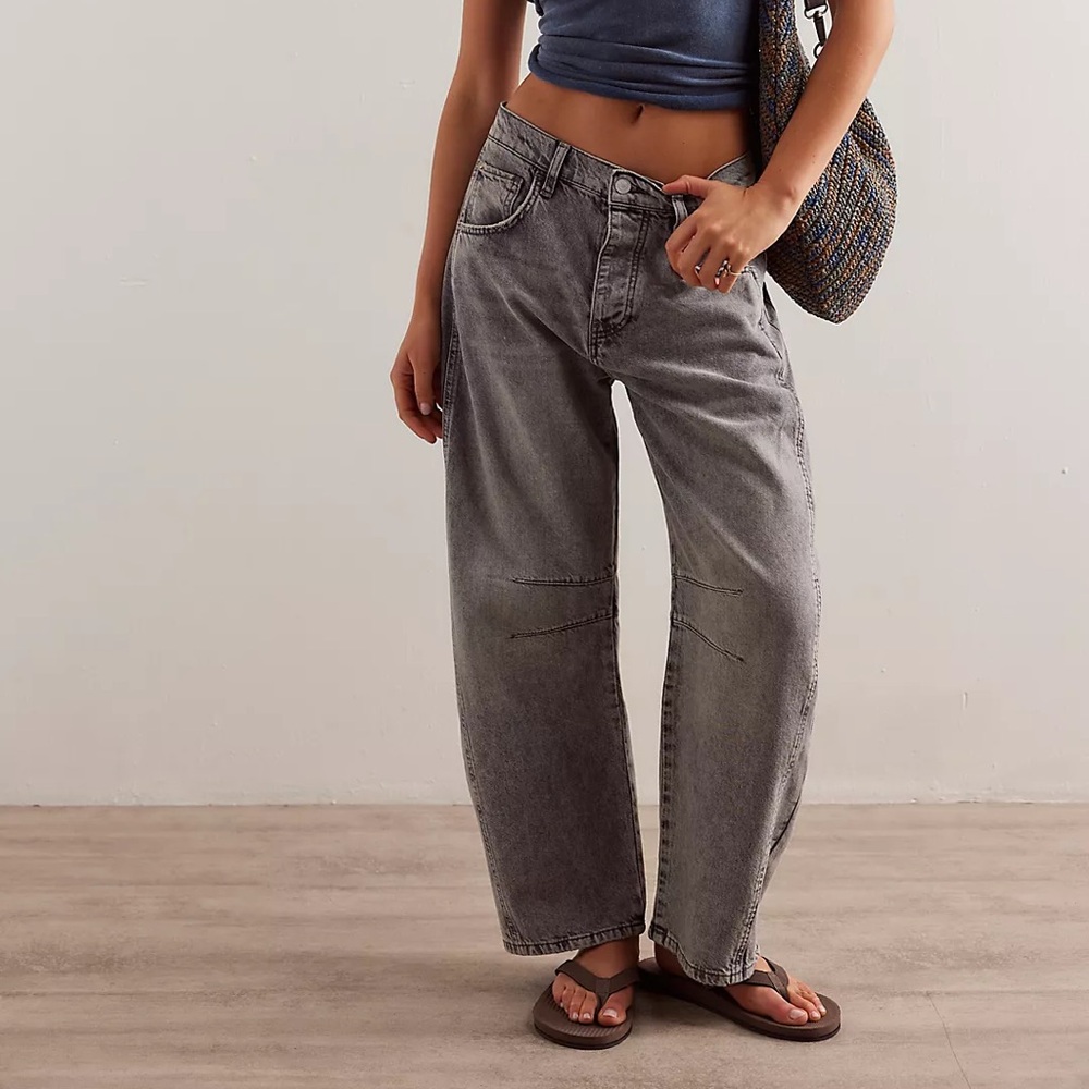 Free People Good Luck Barrel Jeans 25 NEW